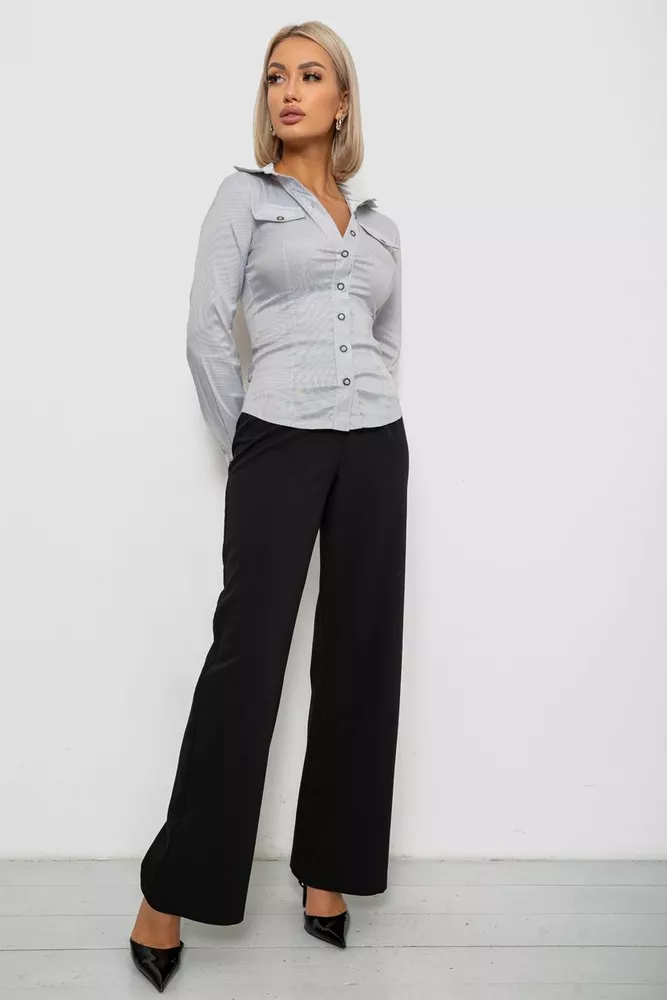 Купить Рубашка классическая в полоску  -уценка, цвет серый, 230R641-U-29 оптом - Фото №2