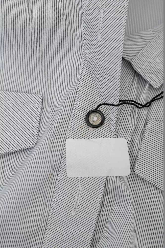Купить Рубашка классическая в полоску  -уценка, цвет серый, 230R641-U-29 оптом - Фото №6
