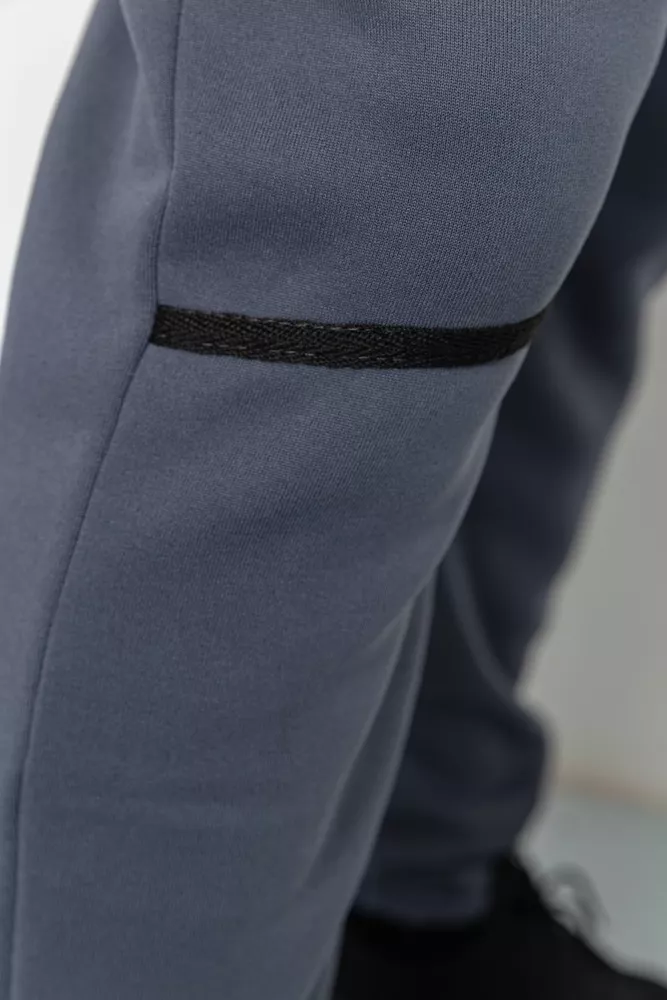 Купити Спорт чоловічі штани на флісі, колір сірий, 238R56970 - Фото №6