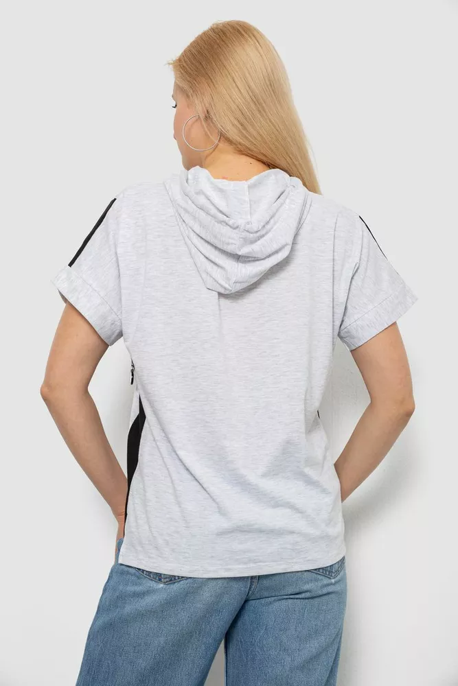 Купить Футболка женская с принтом, цвет серый, 244R2311-5 - Фото №4