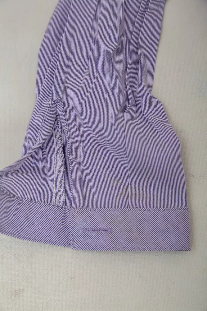 Купити Сорочка класична в смужку  -уцінка, колір бузковий, 230R641-5-U-43 - Фото №6