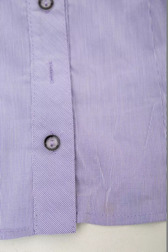 Купити Сорочка класична в смужку  -уцінка, колір бузковий, 230R641-5-U-44 оптом - Фото №6