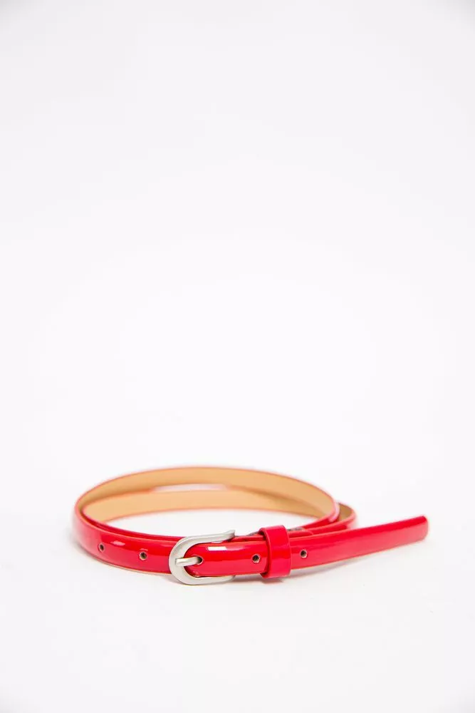 Купити Жіночий лаковий ремінець червоно-сріблястого кольору 196R1010W31 - Фото №1