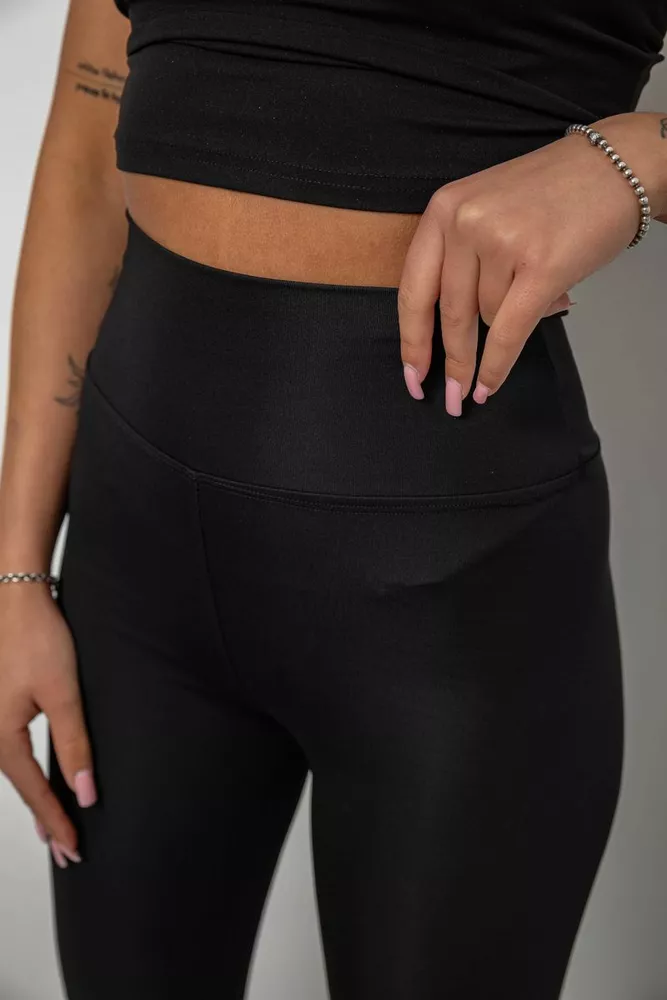Купити Лосини жіночі однотонні, колір чорний, 214R001L оптом - Фото №5
