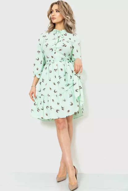 Платье софт, цвет мятный, 230R001