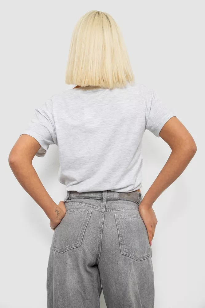 Купить Футболка женская с принтом, цвет серый, 244R2306 - Фото №4