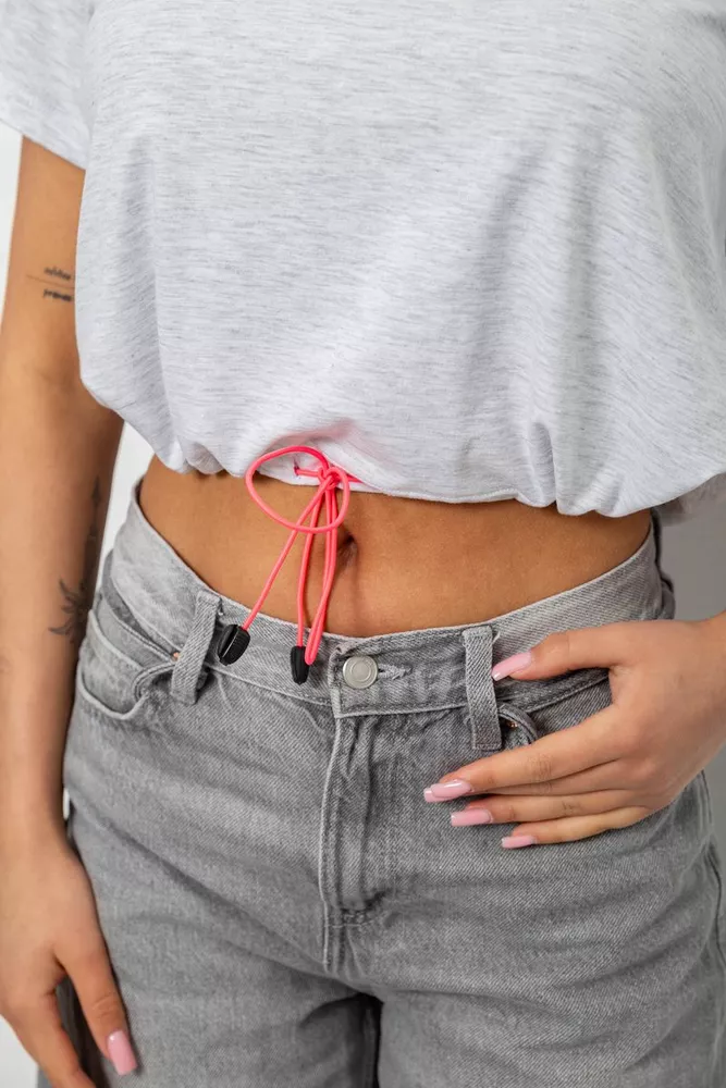 Купить Футболка женская с принтом, цвет серый, 244R2306 - Фото №5