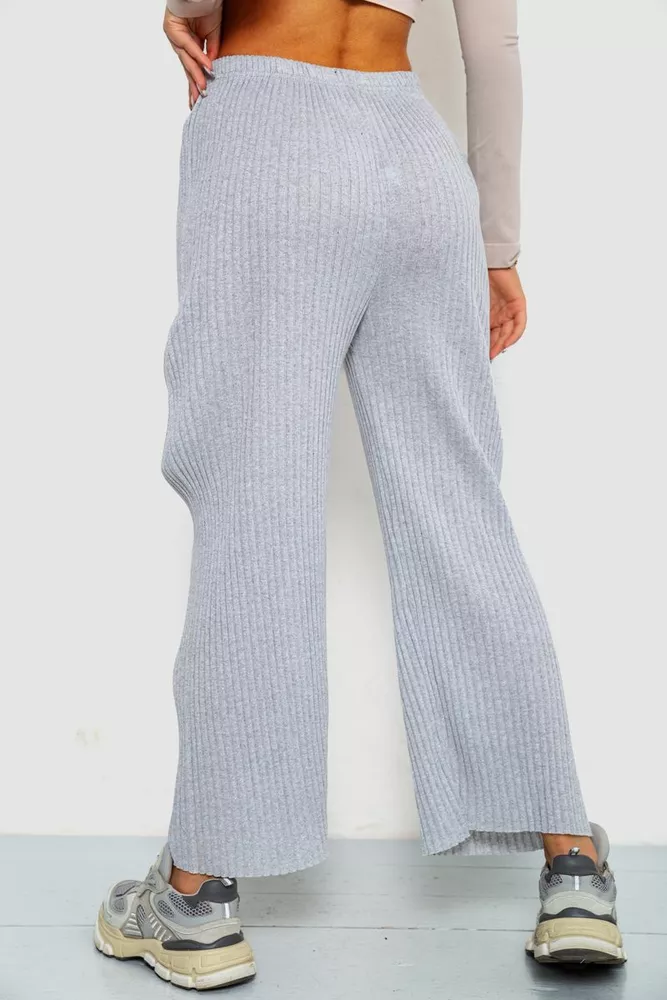 Купити Штани жіночі в рубчик  -уцінка, колір сірий, 238R57853-U - Фото №4