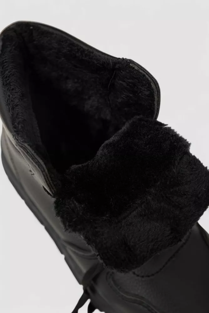 Купити Кросівки жіночі зимові на хутрі, колір чорний, 248RBL5 - Фото №6