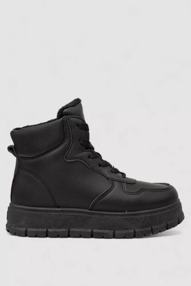 Купити Кросівки жіночі зимові на хутрі, колір чорний, 248RBL5 - Фото №1