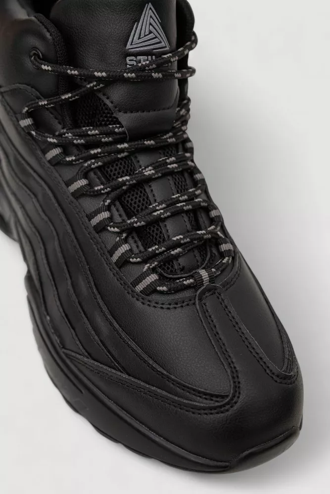 Купить Кроссовки мужские зимние на меху, цвет черный, 248RCX619-1 - Фото №2