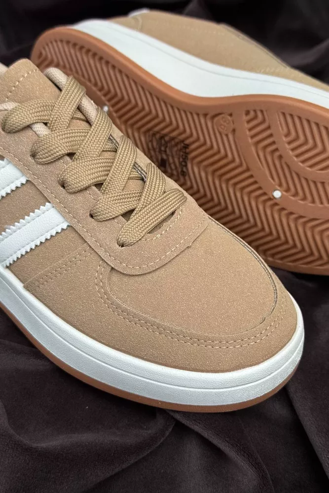 Купить Кроссовки женские, цвет бежевый, 248RJH50-6 - Фото №2