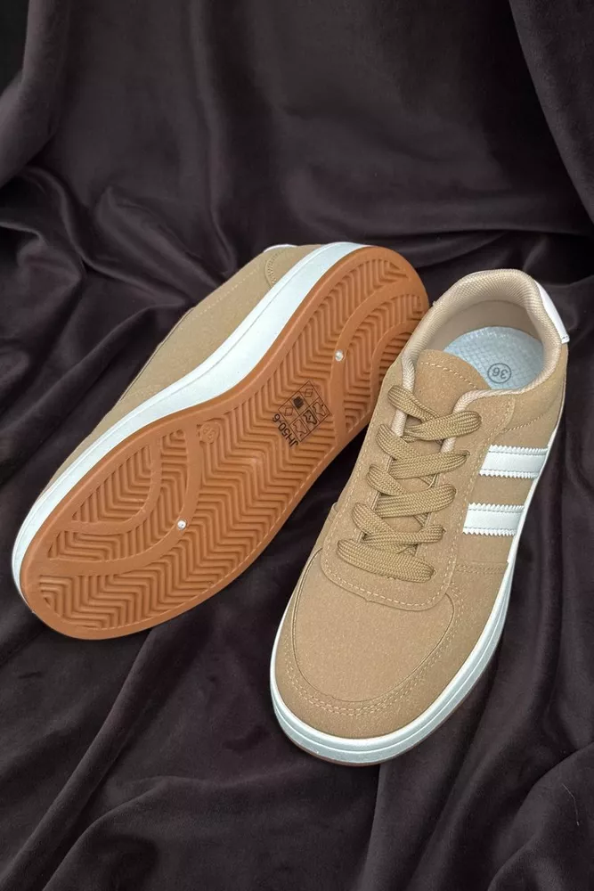 Купить Кроссовки женские, цвет бежевый, 248RJH50-6 - Фото №5