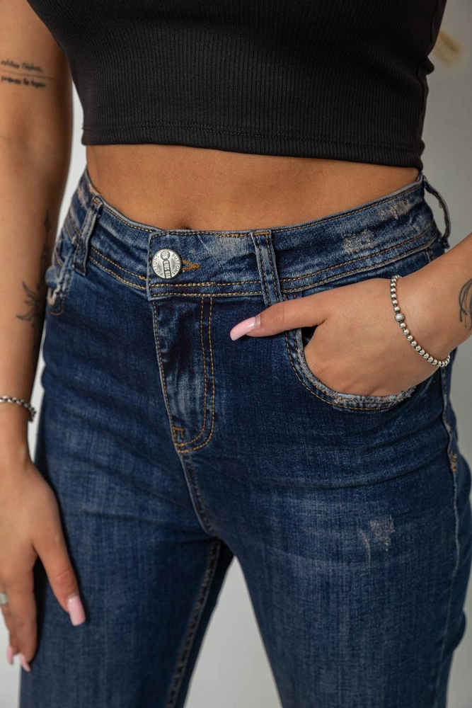Купить Джинсы женские однотонные Skinny, цвет синий, 244R11989 - Фото №5