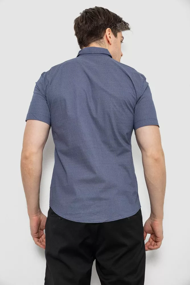 Купити Чоловіча сорочка з принтом, колір синій, 186R7022 - Фото №4