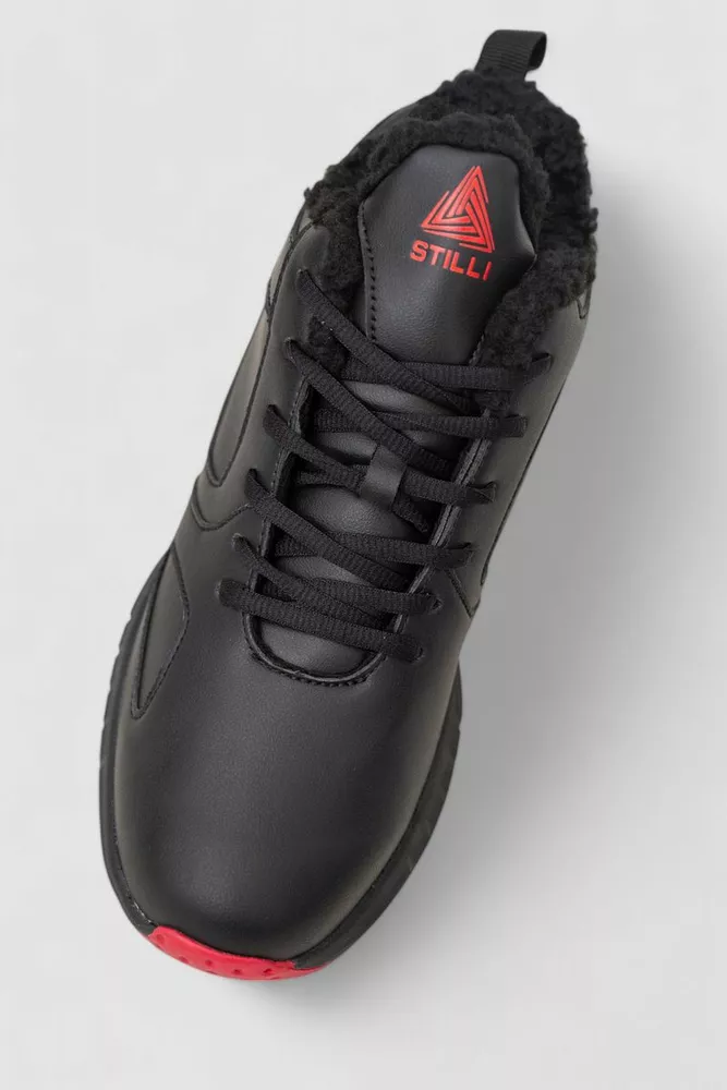 Купити Кросівки чоловічі зимові на хутрі  -уцінка, колір чорно-червоний, 248RCX627-U - Фото №2