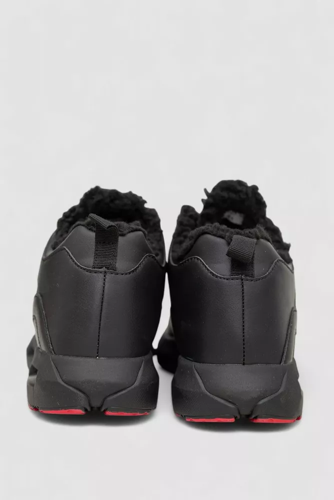 Купити Кросівки чоловічі зимові на хутрі  -уцінка, колір чорно-червоний, 248RCX627-U - Фото №4