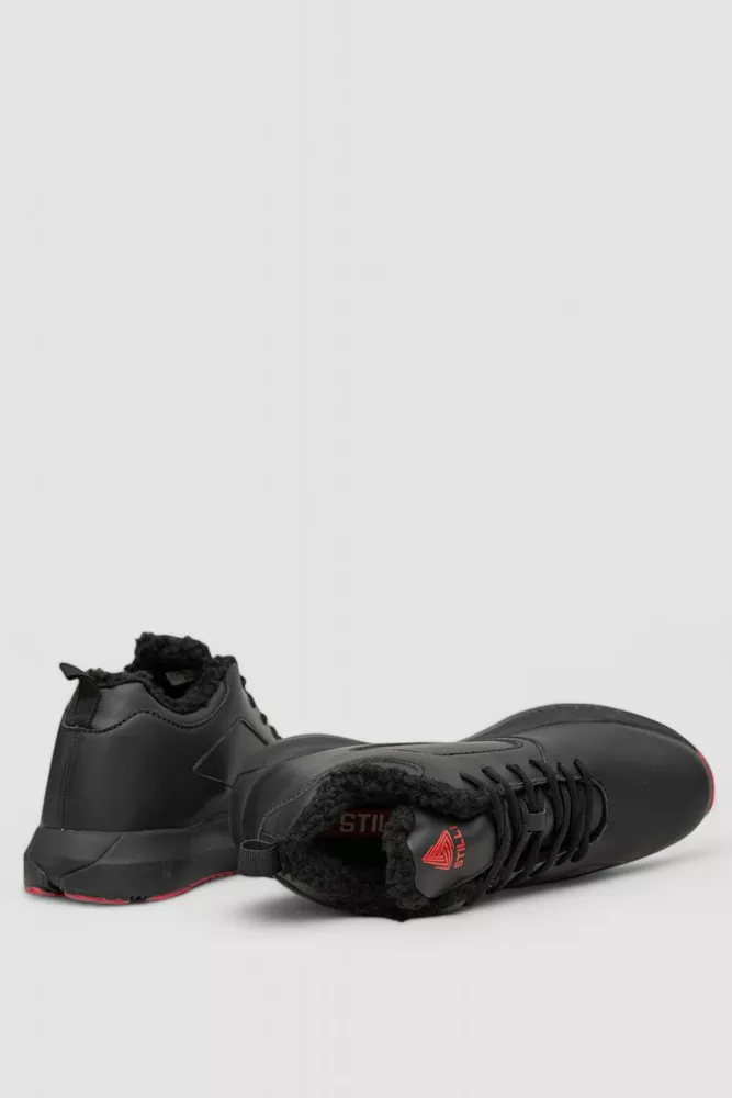 Купити Кросівки чоловічі зимові на хутрі  -уцінка, колір чорно-червоний, 248RCX627-U - Фото №5