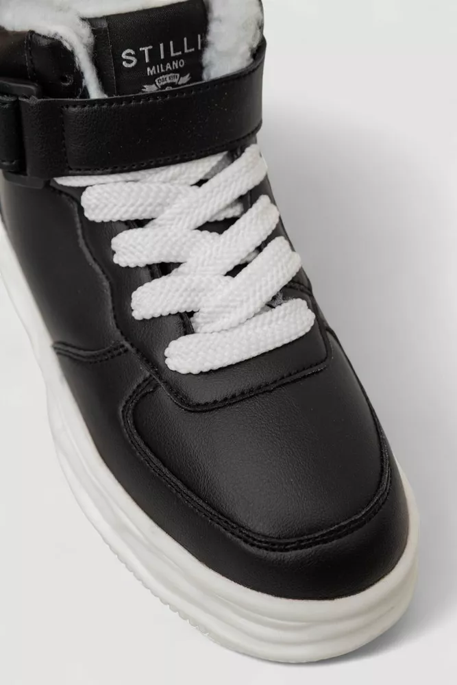 Купити Кросівки жіночі зимові на хутрі  -уцінка, колір чорно-білий, 248RCX686-U-2 - Фото №2