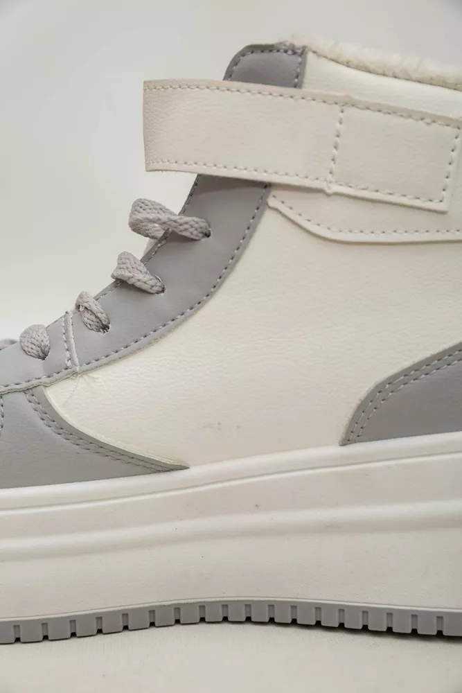 Купить Кроссовки женские зимние на меху. -уценка, цвет бело-серый, 248RAM04-86-U-3 - Фото №10