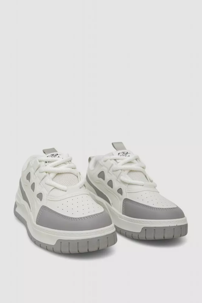 Купити Кросівки чоловічі демісезонні  -уцінка, колір біло-сірий, 243RHK110-U - Фото №3