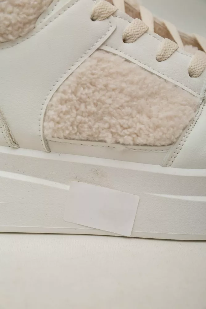Купить Кроссовки женские зимние на меху хайтопы  -уценка, цвет белый, 248RLM30-U - Фото №7