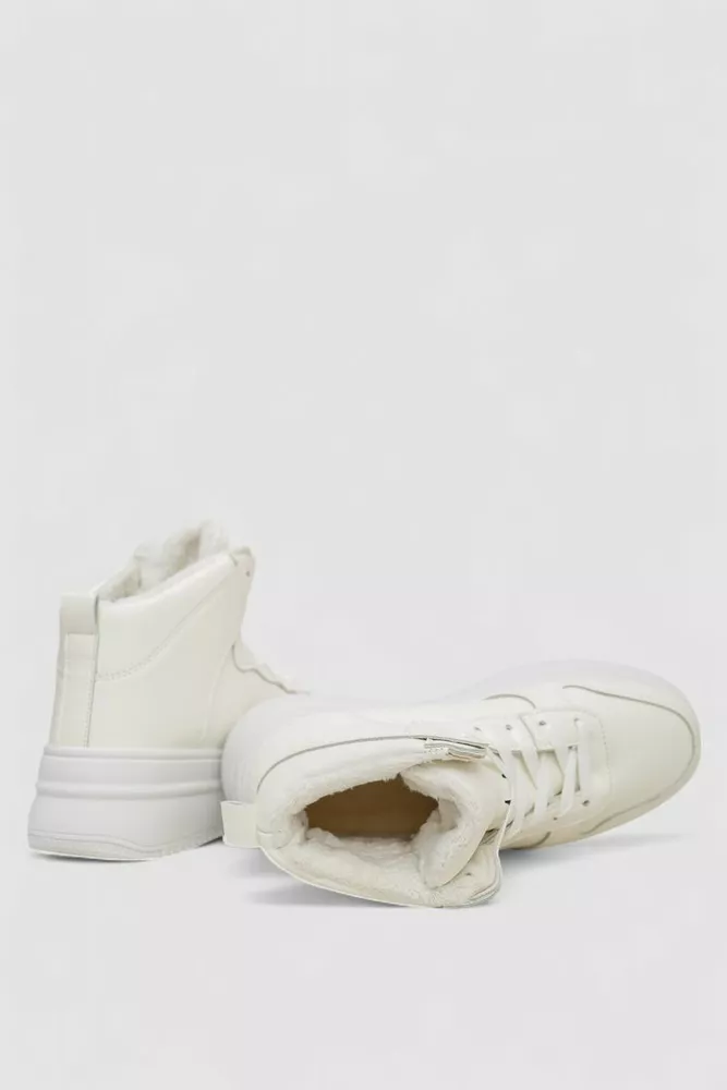 Купить Кроссовки женские зимние на меху  -уценка, цвет белый, 248RAM01-U-7 - Фото №5