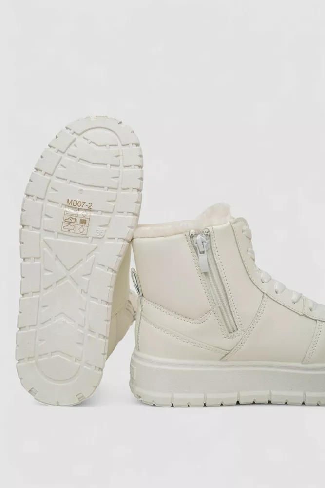 Купити Кросівки жіночі зимові на хутрі  -уцінка, колір білий, 248RMB07-U-2 - Фото №5