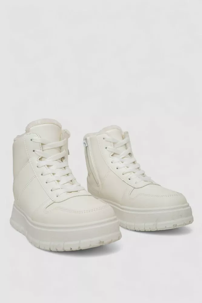 Купить Кроссовки женские зимние на меху  -уценка, цвет белый, 248RMB07-U-3 - Фото №3