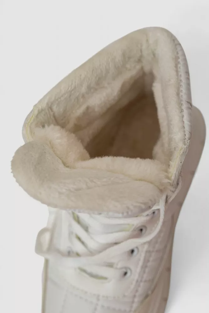Купити Кросівки жіночі зимові на хутрі  -уцінка, колір білий, 248RBL3-U-1 оптом - Фото №6