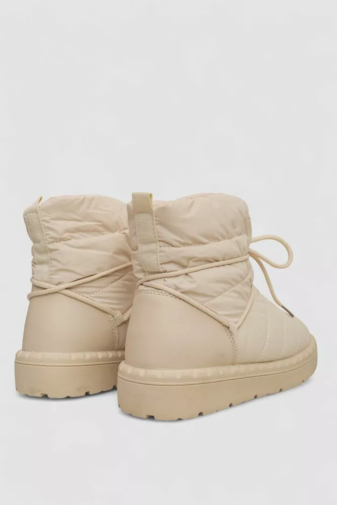 Купити Дутики жіночі зимові на хутрі  -уцінка, колір бежевий, 248RFM19-U-1 - Фото №4