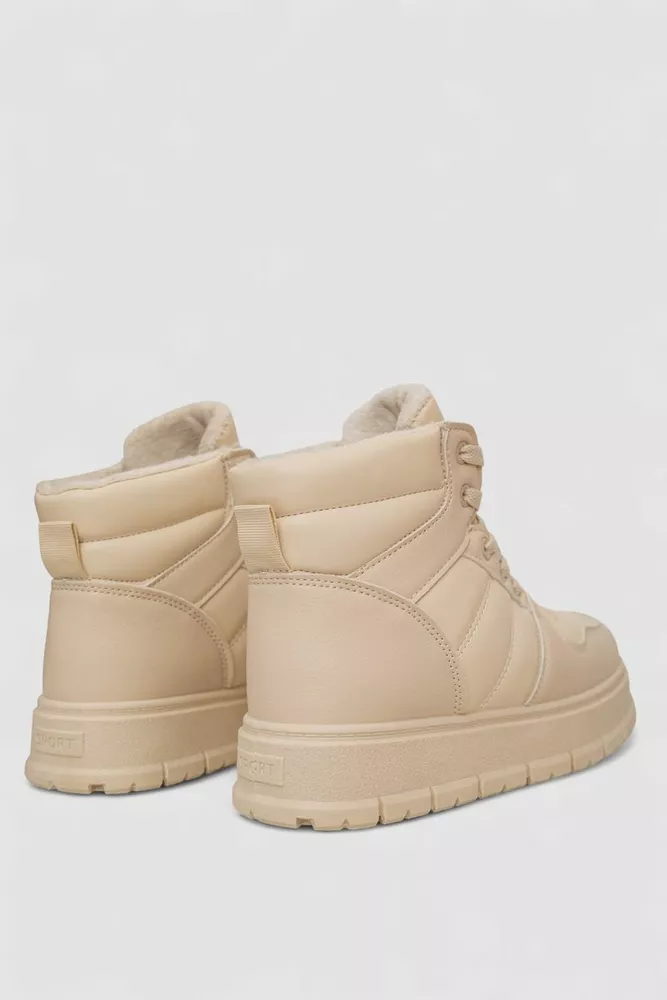 Купить Кроссовки женские зимние  -уценка, цвет бежевый, 248RBL2-U оптом - Фото №4