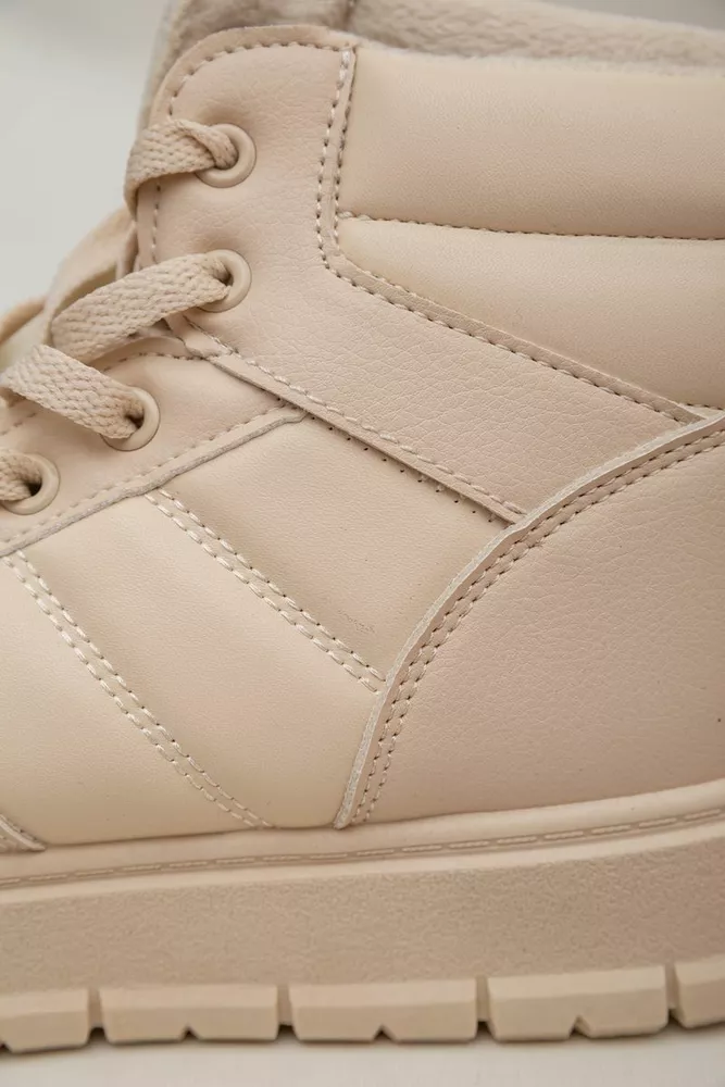 Купить Кроссовки женские зимние  -уценка, цвет бежевый, 248RBL2-U оптом - Фото №7