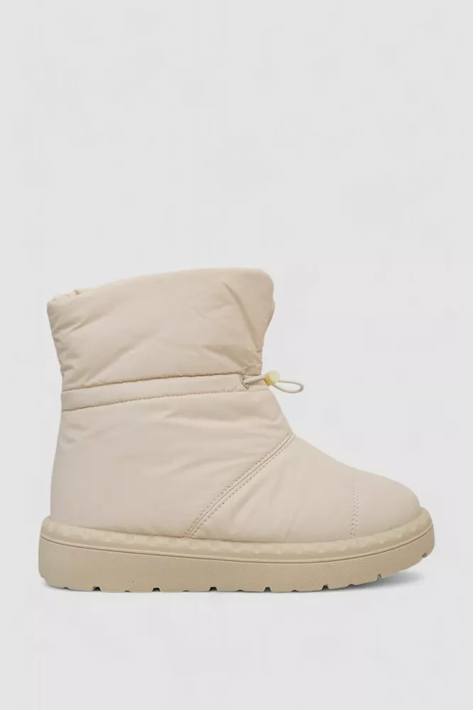 Купити Дутики жіночі зимові на хутрі  -уцінка, колір бежевий, 248RFM11-U-7 - Фото №1