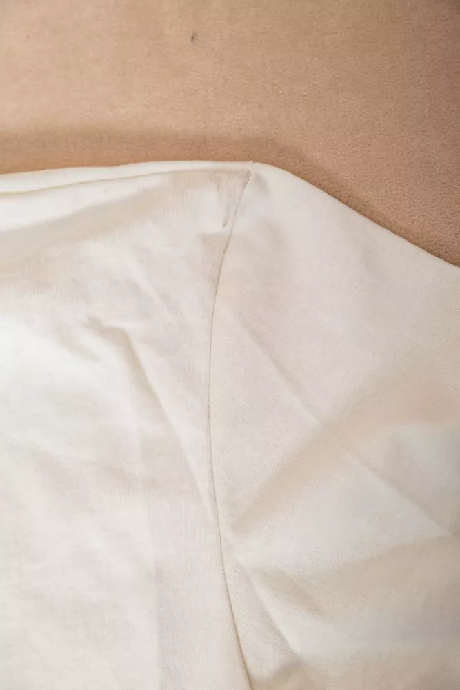 Купити Футболка жіноча однотонна  -уцінка, колір молочний, 129R8900-2-U - Фото №6