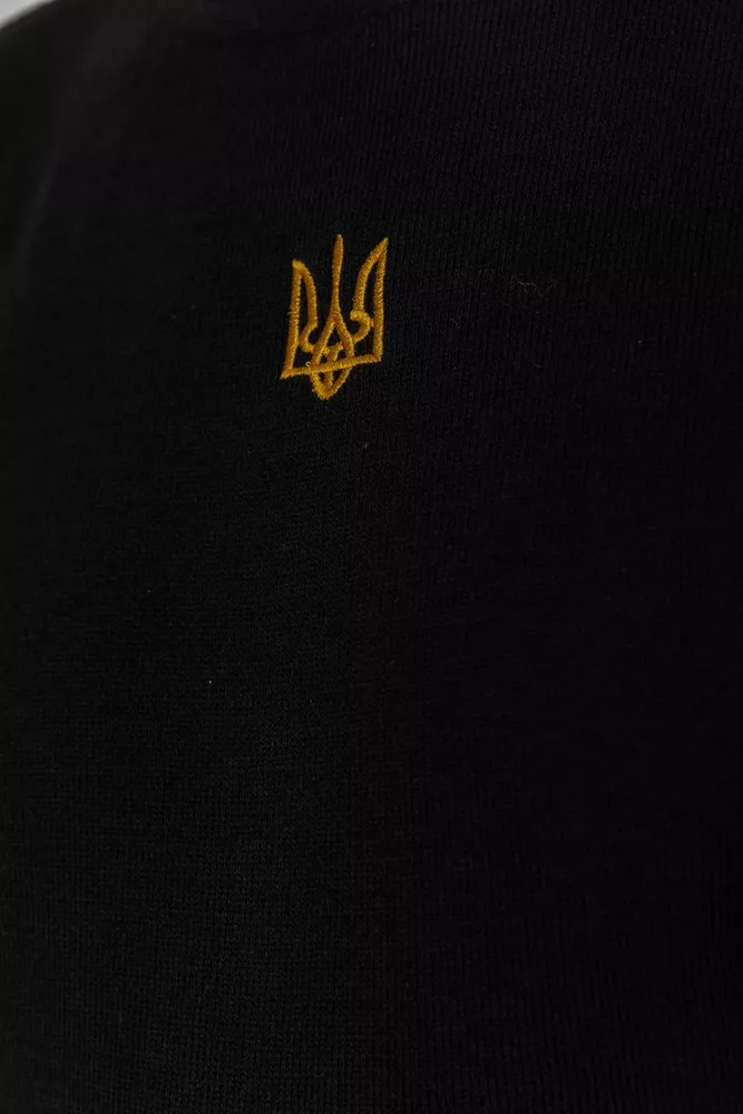 Купити Гольф чоловічий з вишивкою тризуб, колір чорний, 161R07 - Фото №5