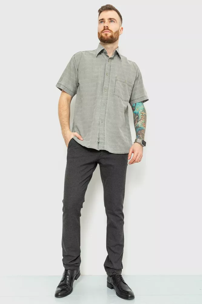 Купити Сорочка чоловіча повсякденна, колір сірий, 167R959 - Фото №2