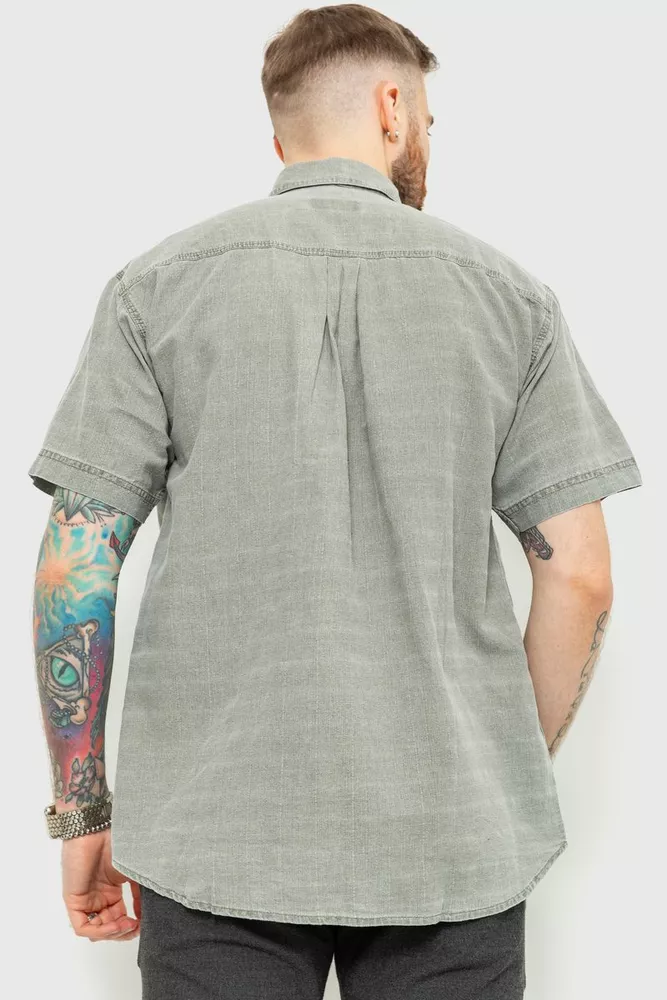 Купити Сорочка чоловіча повсякденна, колір сірий, 167R959 - Фото №4