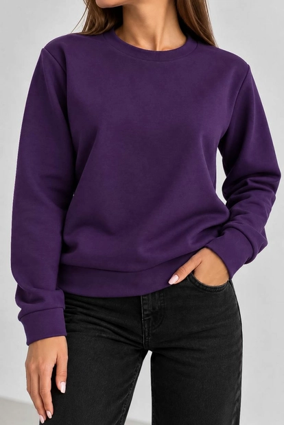 Свитшот женский однотонный, цвет фиолетовый, 244R709-5