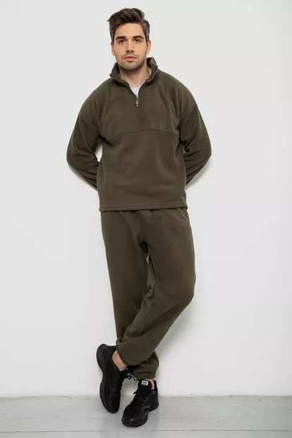 Спортивний костюм чоловічий на флісі, колір хакі, 238R58620