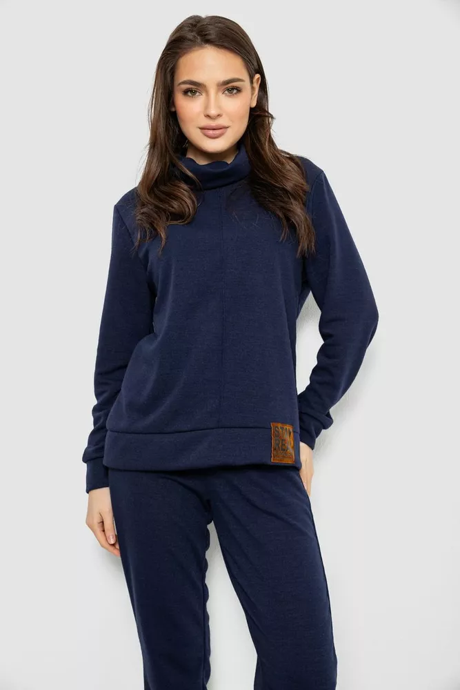 Купити Костюм жіночий повсякденний, колір синій, 257R123-1 - Фото №2