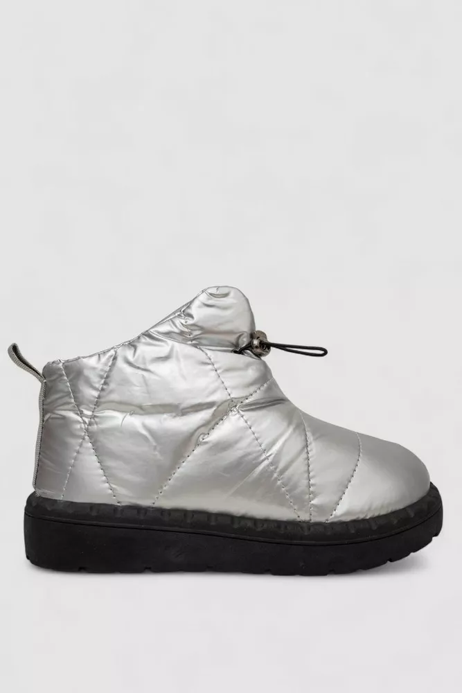 Купить Дутики женские зимние на меху, цвет серебристо-черный, 248RFM400 - Фото №1