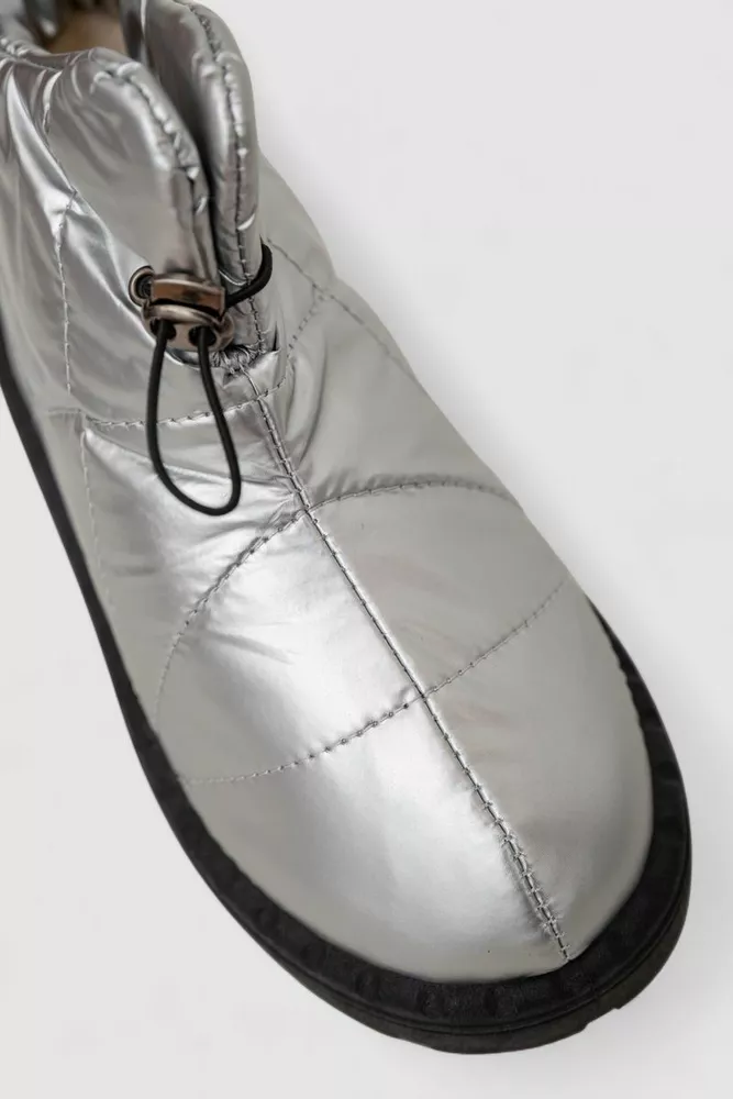 Купить Дутики женские зимние на меху, цвет серебристо-черный, 248RFM400 - Фото №2