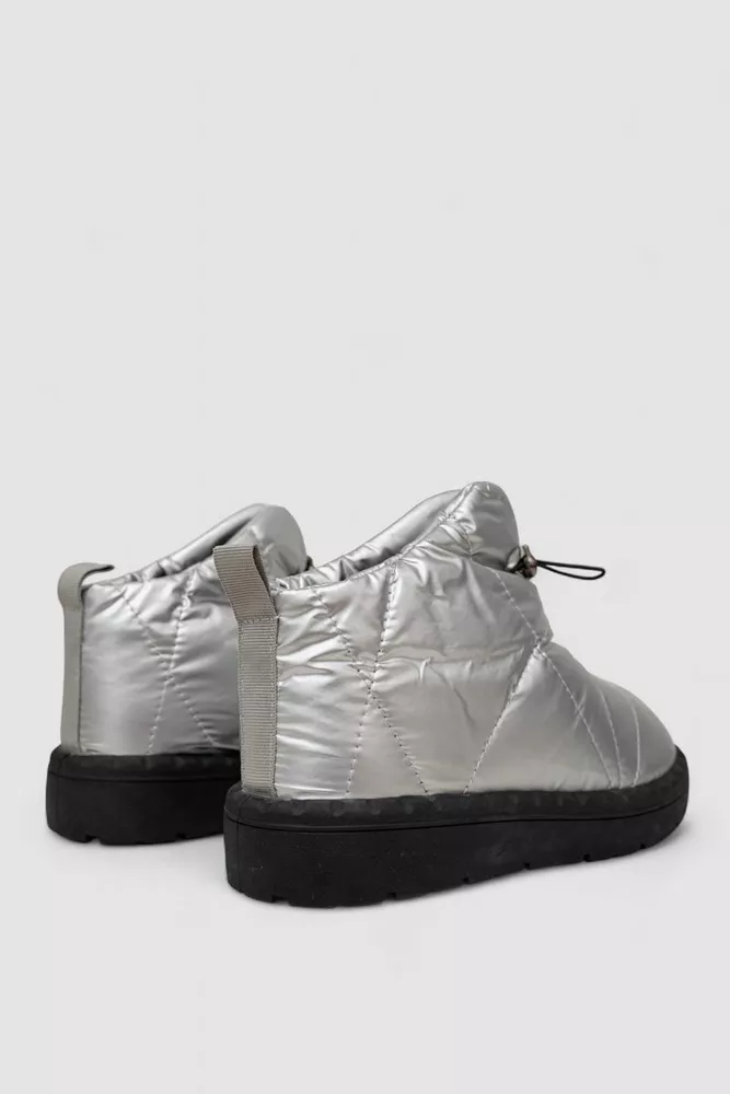 Купить Дутики женские зимние на меху, цвет серебристо-черный, 248RFM400 - Фото №4