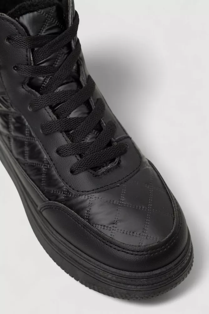 Купить Кроссовки женские зимние на меху, цвет черный, 248RBB05 - Фото №2