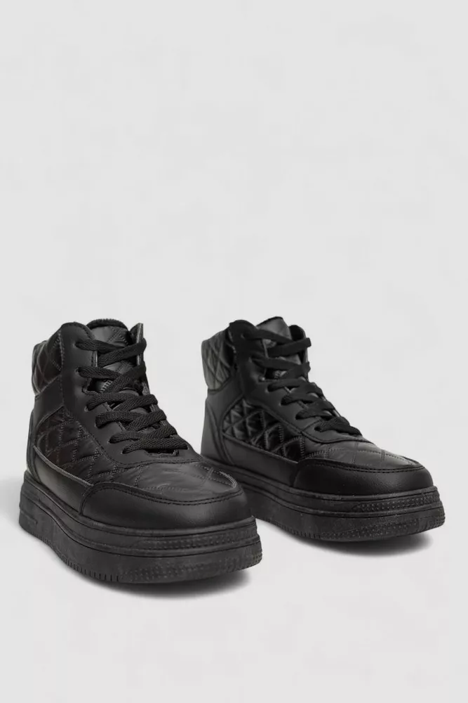 Купить Кроссовки женские зимние на меху, цвет черный, 248RBB05 - Фото №3