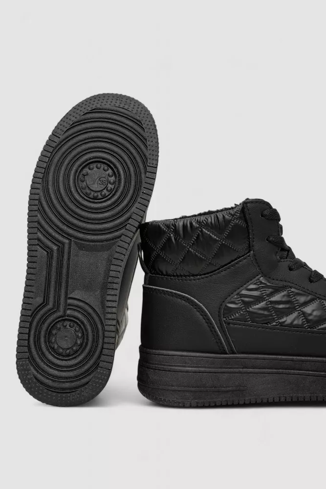 Купить Кроссовки женские зимние на меху, цвет черный, 248RBB05 - Фото №5