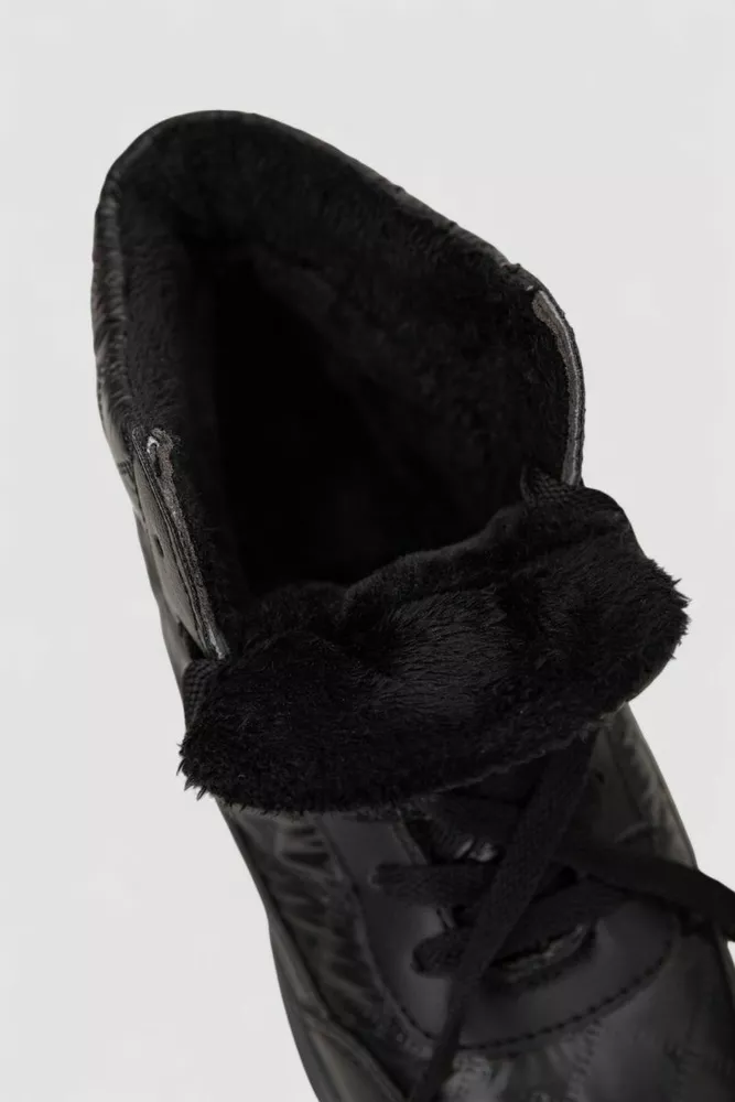 Купить Кроссовки женские зимние на меху, цвет черный, 248RBB05 - Фото №6