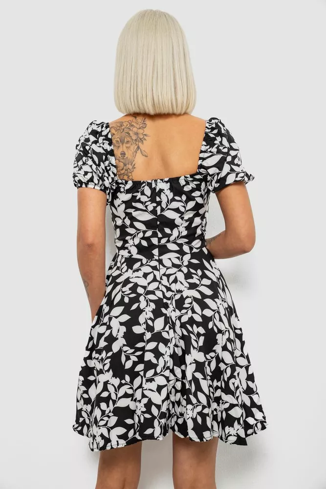 Купить Платье женское с принтом софт, цвет черный, 257R811-2 - Фото №4