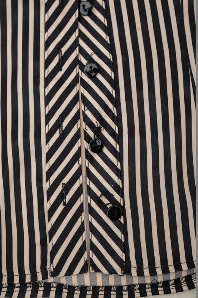 Купити Сорочка класична в смужку  -уцінка, колір чорно-білий, 230R64-3-U-24 оптом - Фото №6